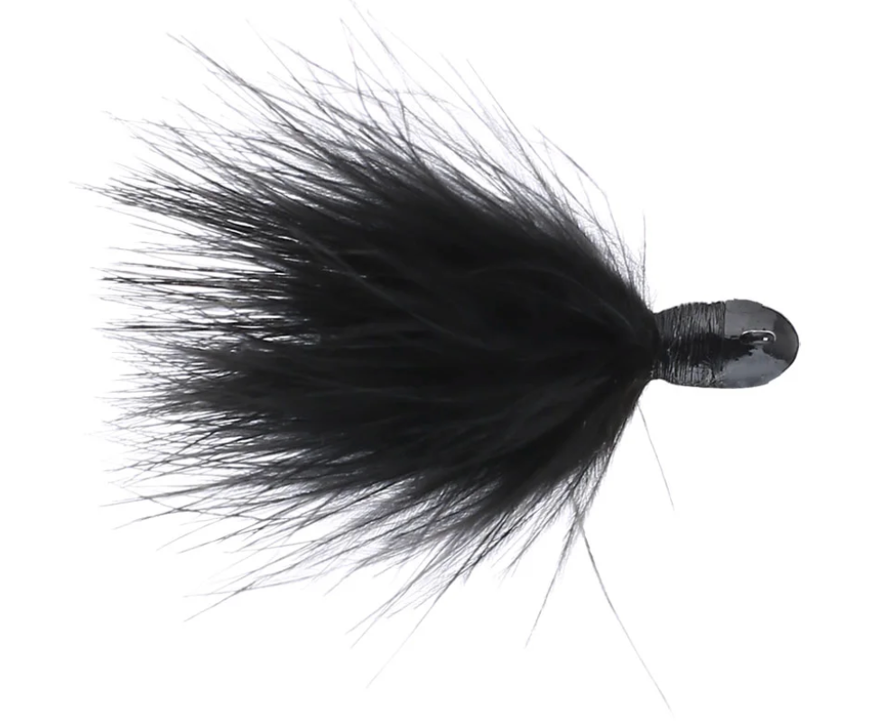 Feider Fly Maribou Jig - BLACK (3 sizes available!)